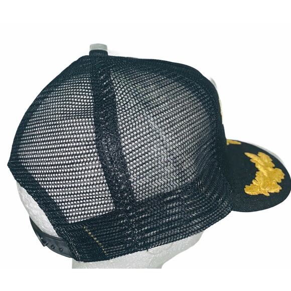 Vtg A & T Well Service Mesh Snapback Gold Scrambled Eggs Hat Cap Made in USA EUC - Picture 5 of 10